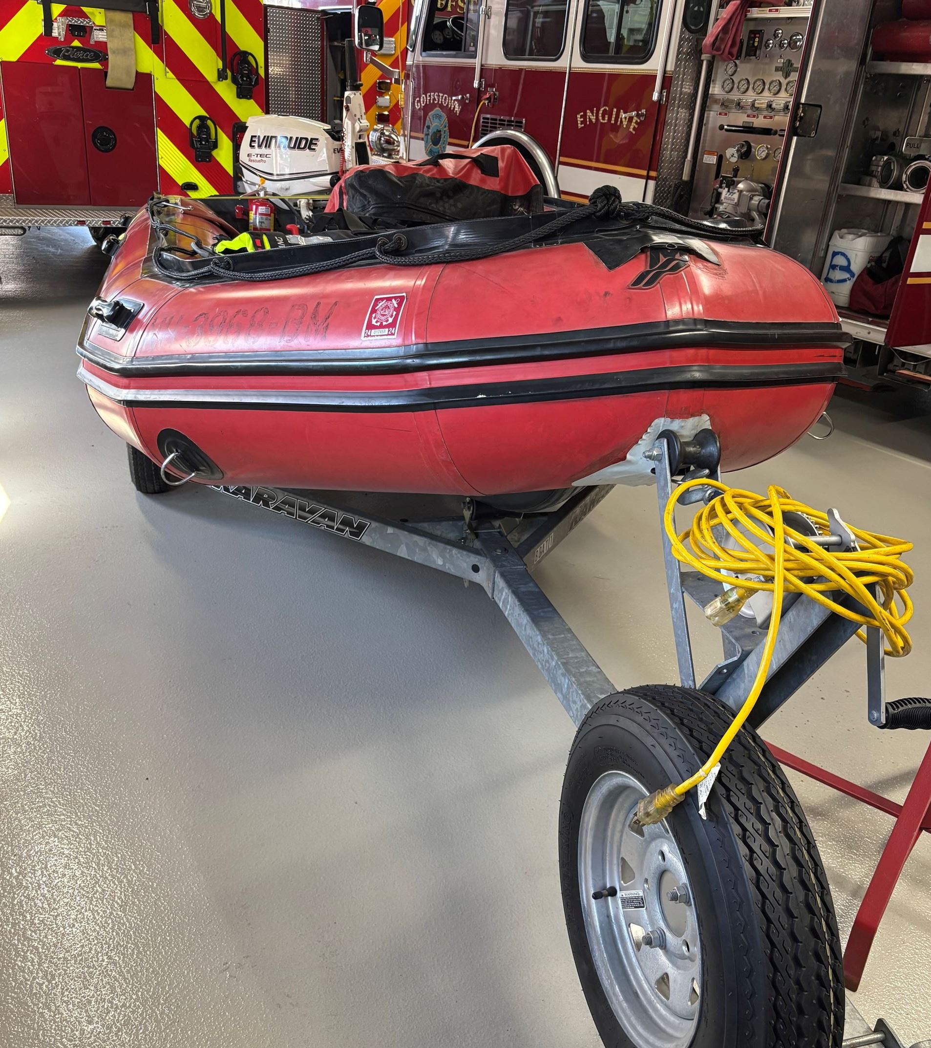 Photo of Boat two in the Fire Garage.